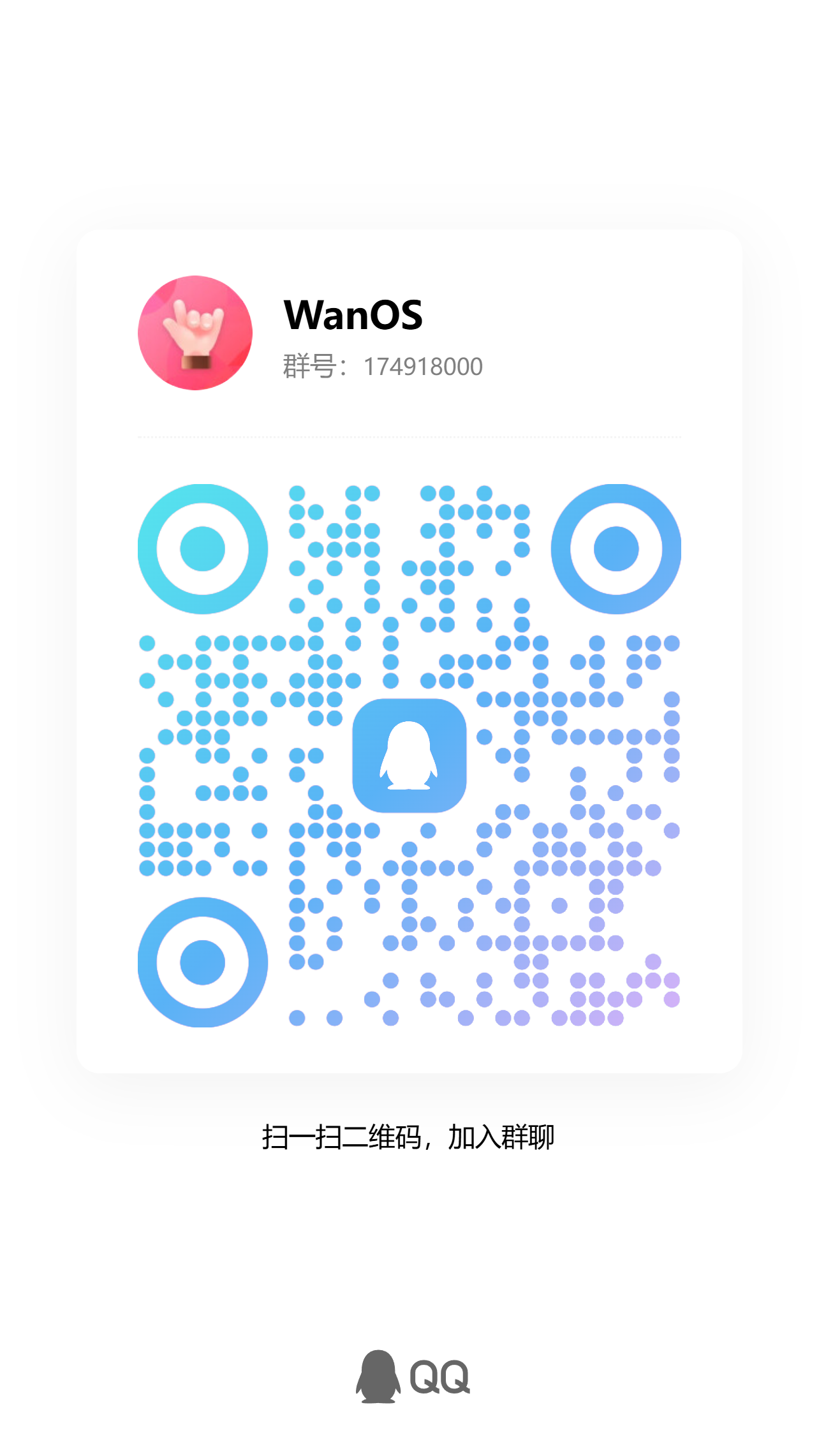 WanOS QQ 群二维码